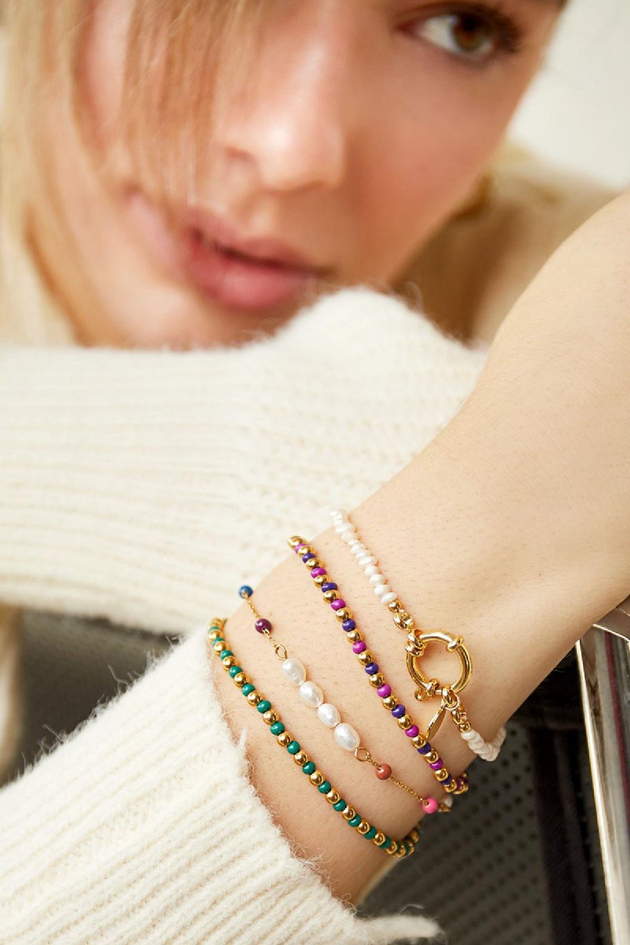 Bracelet two-tone Green Stainless Steel Picture2